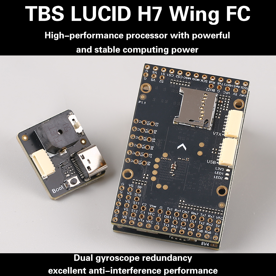 Drone Gimbal Controller - TBS LUCID H7 WING FC Dual