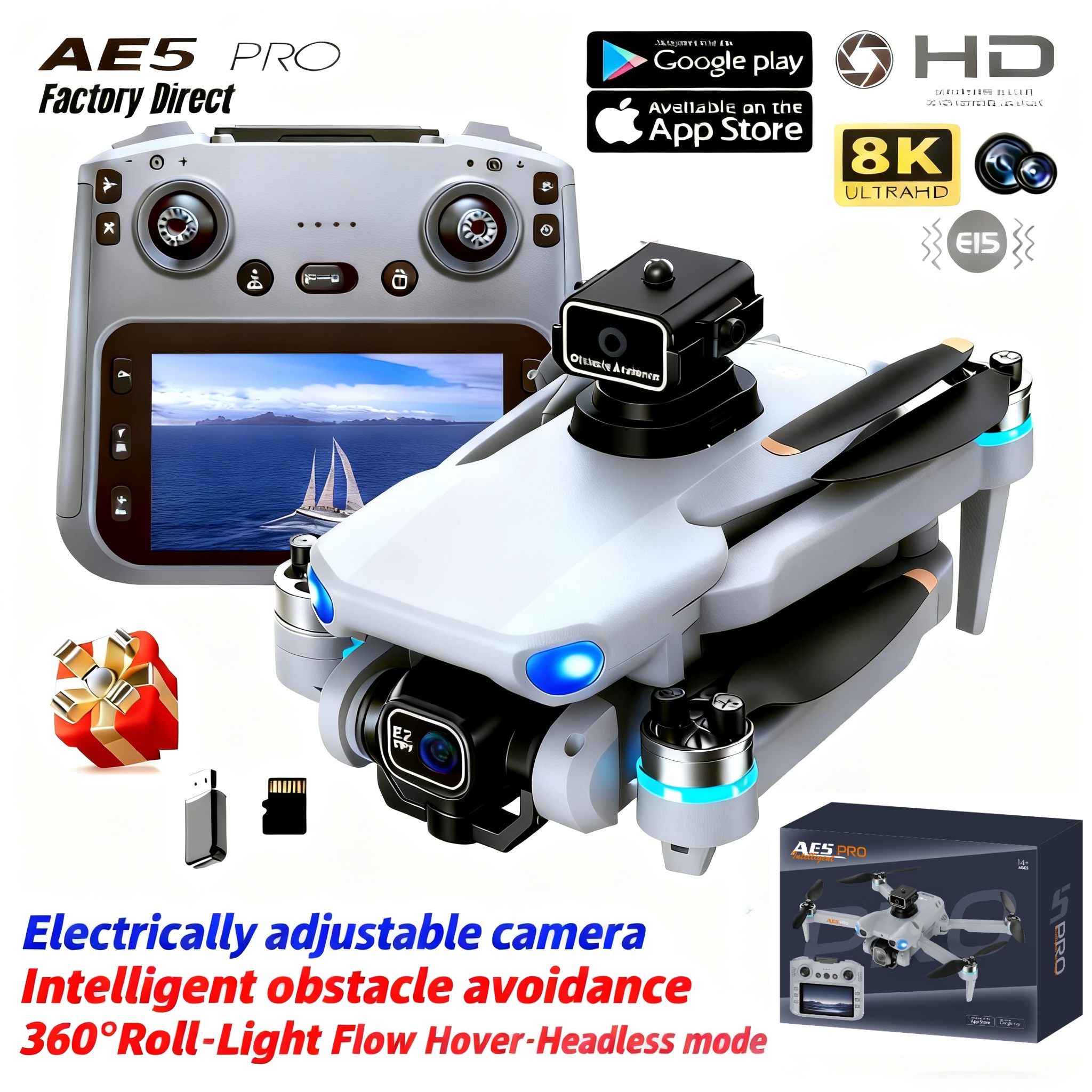 2026 New AE5 Pro Drone 8K HD 4 - Drone Gimbal Mount บทวิจารณ์และราคา