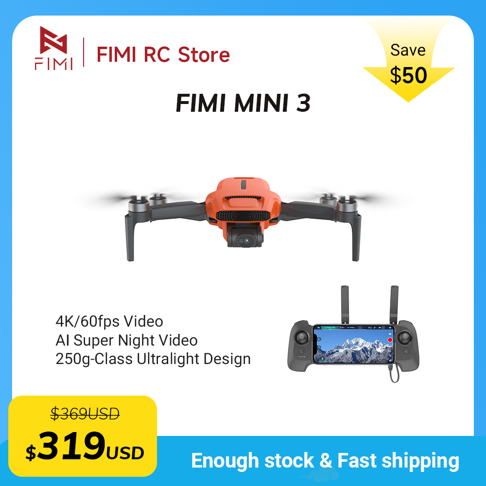 FIMI MINI 3 Camere Drone 4K 60 - Drone Gimbal 3 Axis บทวิจารณ์และราคา